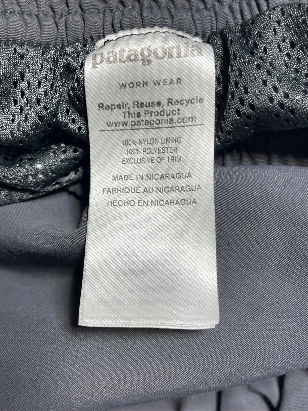 Patagonia Men's Charcoal Stretch Hybrid Shorts Size Medium